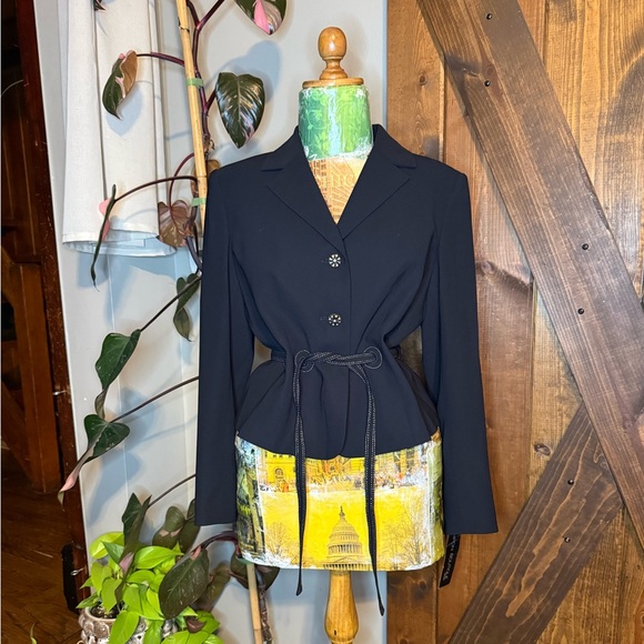 Nipon Boutique Jackets & Blazers - Nipon Boutique Black Women's Blazer with Cinched Waist- Petite